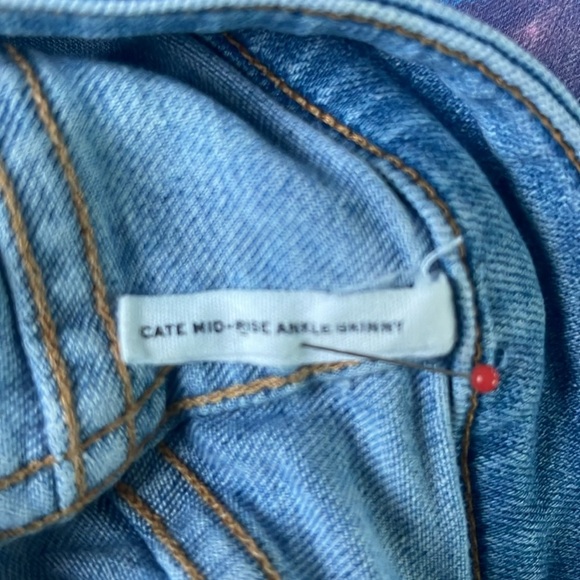 Rag & Bone - blue denim faded camo jeans - Cate Mid Rise Skinny - size 25 - Picture 3 of 6